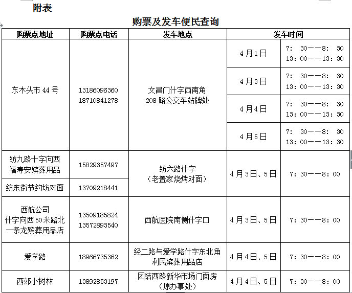 西安壽陽山清明祭祀專線開通啦！