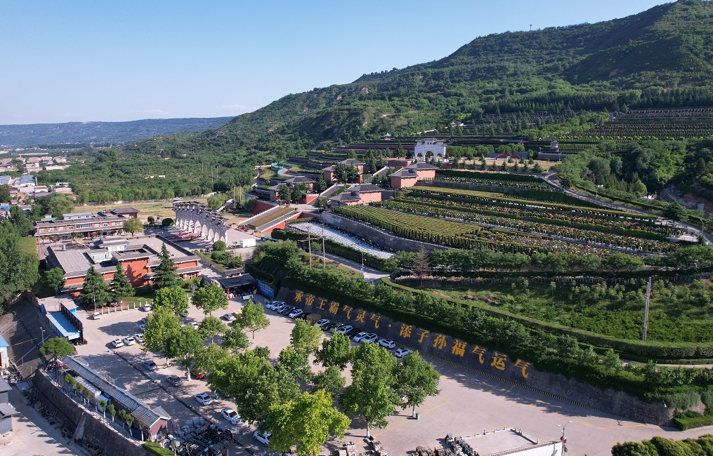 西安霸陵墓園新區(qū)-園區(qū)西側(cè)鳥瞰全景